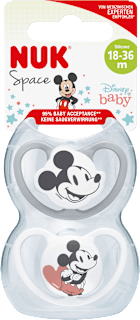 Schnuller Space Mickey grau/weiß 18-36 Monate NUK