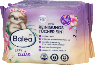 Șervețele demachiante 5în1 Lazy Cutie Balea