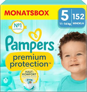 Windeln Premium Protection Gr. 5 Junior (11-16 kg) Monatsbox Pampers