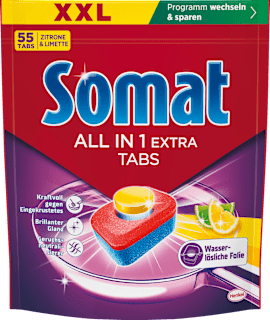 Geschirrspül-Tabs All in 1 Extra Zitrone & Limette XXL Somat