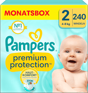 Windeln Premium Protection Gr. 2 Mini (4-8 kg) Monatsbox Pampers