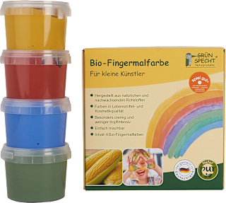 Fingermalfarbe Set 4tlg. Grünspecht