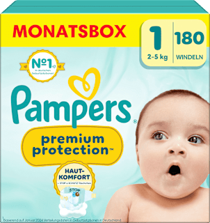 Windeln Premium Protection Gr. 1 Newborn (2-5 kg) Monatsbox Pampers