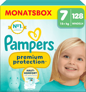 Windeln Premium Protection Gr. 7 Extra Large (15+ kg), Monatsbox Pampers