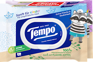 Feuchte Toilettentücher Sanft für Kinder (2x42 St) Tempo