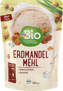 bio mouka mletá z lehce pražených zemních mandlí  dmBio