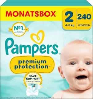 Windeln Premium Protection New Baby Gr. 2 Mini (4-8 kg), Monatsbox Pampers