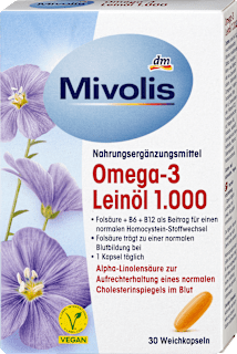 Omega-3 ulei de in 1000 capsule Mivolis