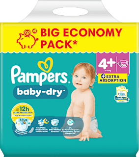 Windeln Baby Dry Gr.4+ Maxi Plus (10-15 kg), Big Pack Pampers