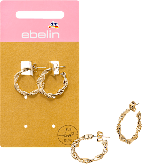 Creolen gedreht, Gold-Optik, 2 St