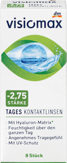Soczewki kontaktowe jednodniowe, moc: -2,75 VISIOMAX