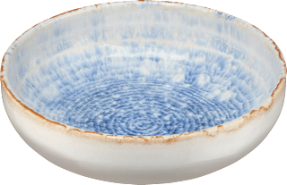 Müslischale aus Keramik, blau/weiß (15,5x4 cm) dm home