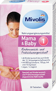 Supliment alimentar cu vitamine și minerale Mama & Baby 1 Mivolis