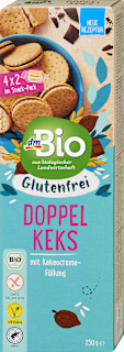 Bio gluténmentes dupla keksz rizslisztből, vegán kakaókrémmel dmBio