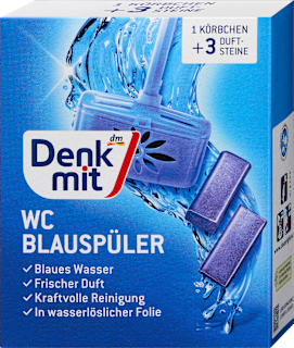 WC-osvežilec Blauspüler, obešanka in 3 polnila Denkmit