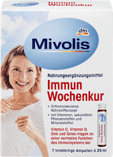 Týždenná kúra na podporu imunity, tekutina v ampulkách Mivolis
