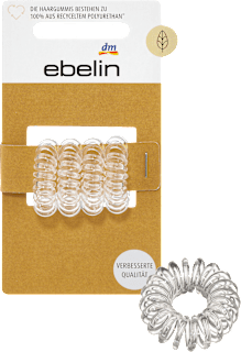 Spiralne mini gumki do włosów w kolorze przezroczystym ebelin