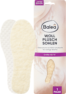 Einlegesohlen Wollplüsch Gr. 40/41 (1 Paar) Balea