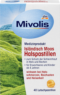 Isländisch Moos Halspastillen Mivolis