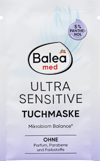 Ultra szenzitív bőrnyugtató szövetmaszk, érzékeny bőrre Balea med
