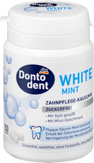 Kaugummi, White Mint mit Xylit, zuckerfrei Dontodent