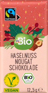 Čokolada s lješnjak-nugat punjenjem dmBio