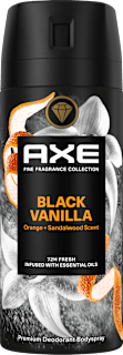 Bodyspray Black Vanilla Orange & Sandalwood Scent AXE
