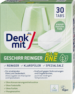 Geschirrspülmittel-Tabs nat Denkmit