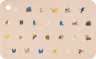 Schreibtischunterlage mit Alphabet, creme (65x42 cm), 1 St