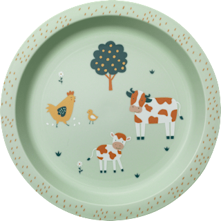 Teller aus Polypropylen grün babylove