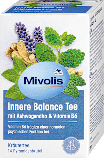 Gyógynövénytea, Belső egyensúly, ashwagandhával és B6-vitaminnal 14 filter Mivolis
