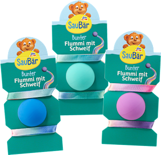 Flummi mit Schweif bunt SauBär