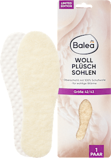 Vložki za čevlje z ovčjo volno, velikost 42-43 (1 par) Balea