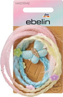 Pasmo włosów z motylem i kwiatkami ebelin