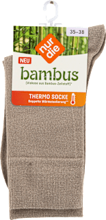 bambus Thermo Socken beige, Gr. 35 – 38 (1 Paar) nur die