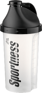 Shaker za pripravo napitkov, črn (500 ml) Sportness
