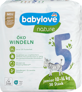 nature pelene, veličina 5 junior (10-16kg) babylove nature