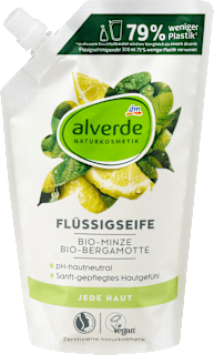 tekuté mýdlo bio máta a bio bergamot náhradní náplň alverde NATURKOSMETIK