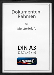 Bilderrahmen 29,7x42 cm - A3, schwarz Paradies