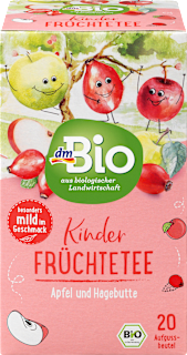 Kindertee, Früchte mit Apfel & Hagebutte (20 Beutel) dmBio