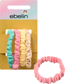 Scrunchies do włosów cienkie marszczone pastelowe ebelin