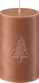 Kerze mit Motiv 60/10 rostbraun, 1 St