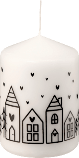 Stumpenkerze mit Häuschen 68/100, 1 St