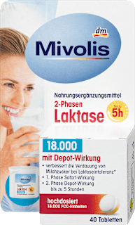 Laktase 18000 2-Phasen Tabletten 40 St Mivolis