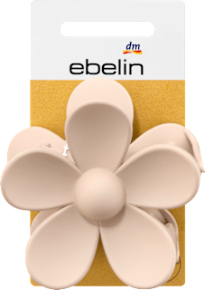 Haarklammer Blume beige ebelin