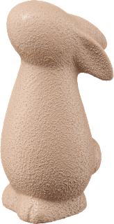 Terracottahase stehend, angeraute Oberfläche, hellbraun, 1 St