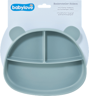 Esslernteller Silikon blau babylove