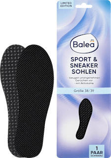 Einlegesohlen Sport & Sneaker schwarz, Gr. 38/39 (1 Paar) Balea