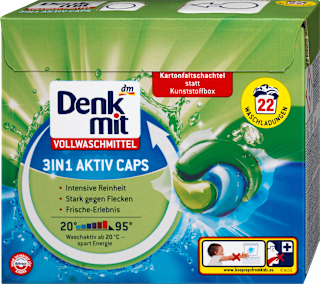Mosókapszula 3in1, fehér textíliákhoz Denkmit