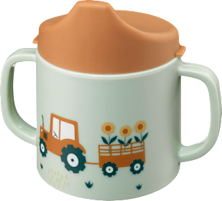 Trinklernbecher aus Polypropylen grün, ab 6. Monat babylove